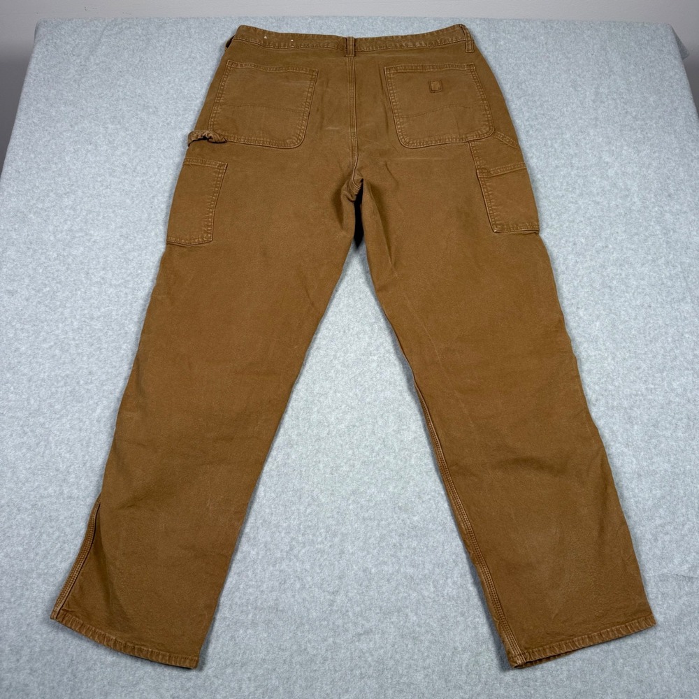 American Eagle Outfitters Mens Carpenter Pants Brown Canvas Utility 34x34 Grunge